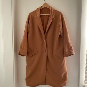 Stylish Women's Tan Blazer Coat